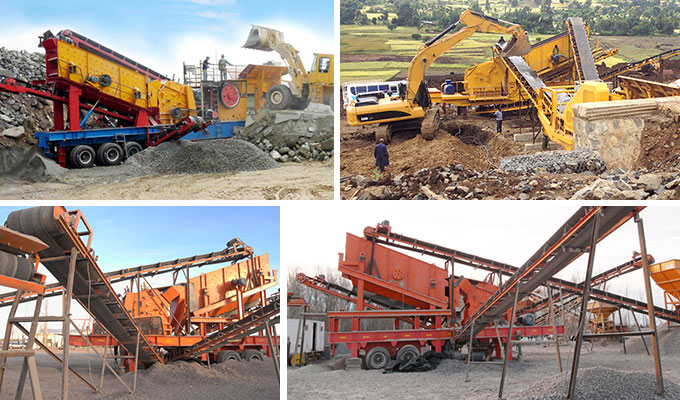 Mobile Impact Crusher Production Site
